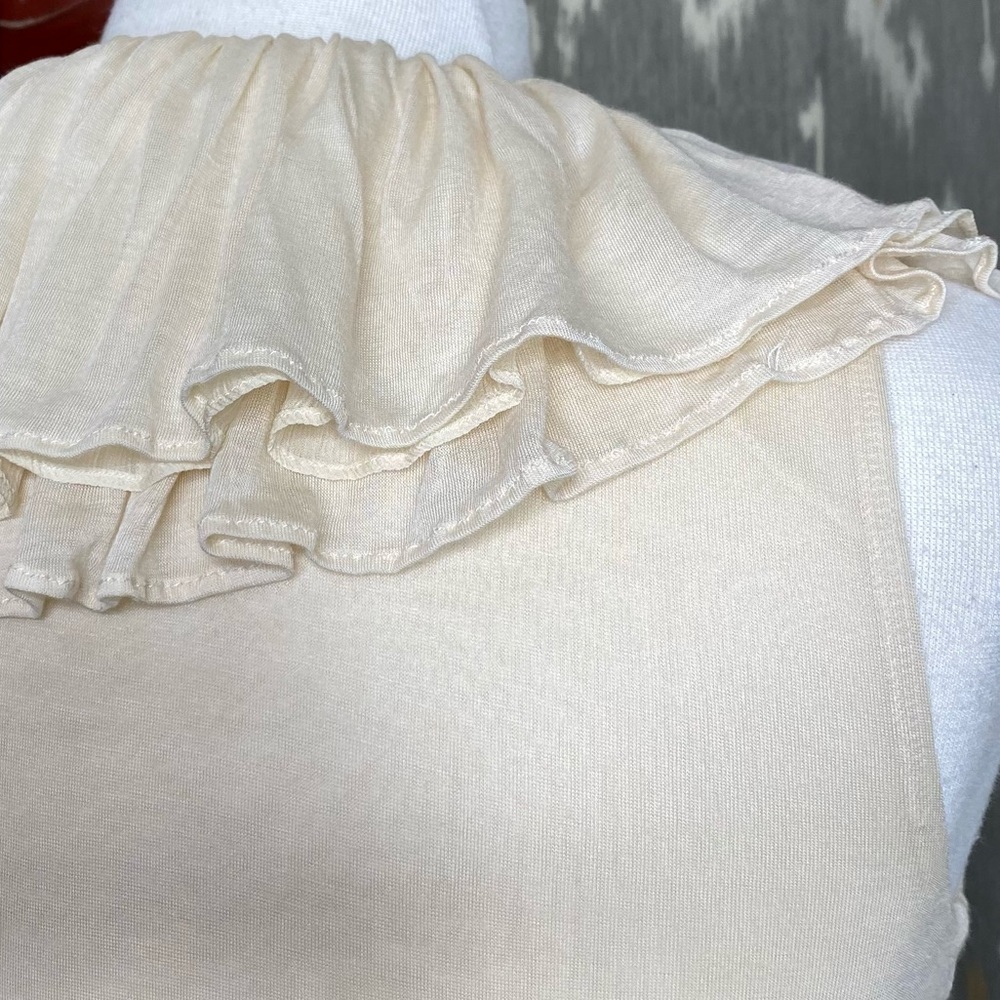 Ralph Lauren Ivory Silk & Modal Ruffle Tank Top - Picture 9 of 9